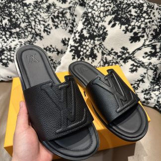 Louis Vuitton full leather slippers