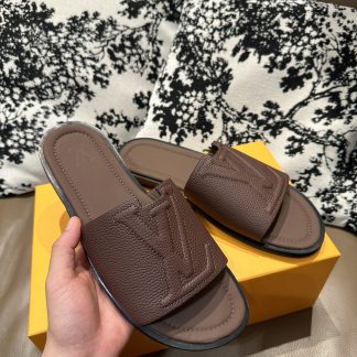 Louis Vuitton full leather slippers