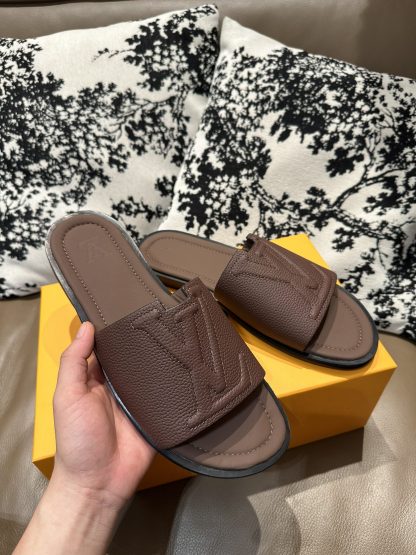 Louis Vuitton full leather slippers
