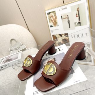 Dior burgundy temperament sandals