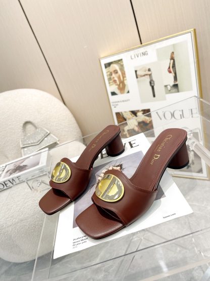 Dior burgundy temperament sandals