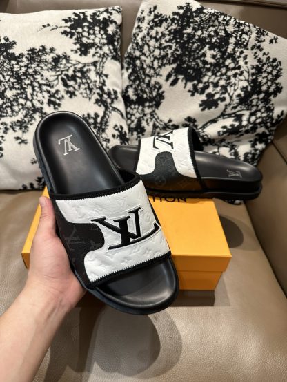 Louis Vuitton cowhide flip flops