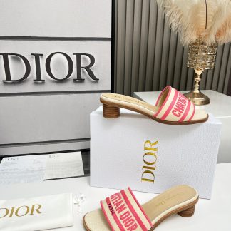 Dior Women's Printed Embroidered High Heel Sandals