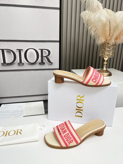 Dior Women's Printed Embroidered High Heel Sandals