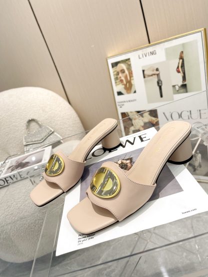Dior Elegant Fashion Mid-Heel Sandals for Women