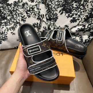 Louis Vuitton cowhide flip flops