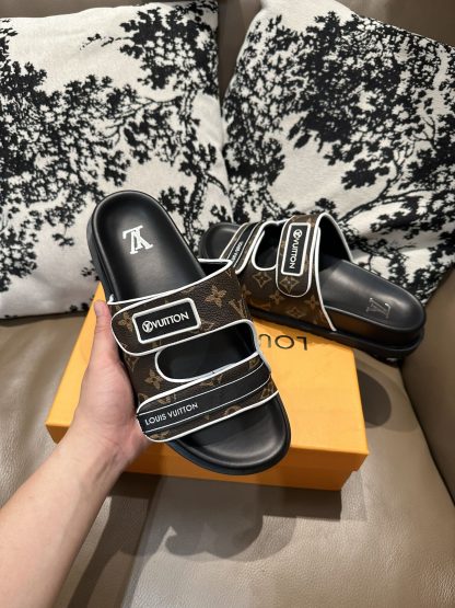 Louis Vuitton cowhide flip flops