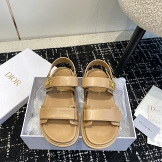 Dior studded flat sandals with a single strap
