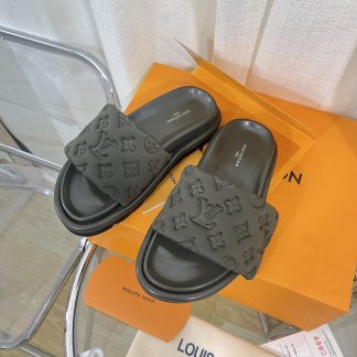 Louis Vuitton Velcro Embossed Slippers