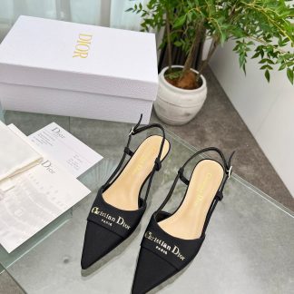 Dior black hollow heel high heels