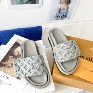 Louis Vuitton Velcro Embossed Slippers