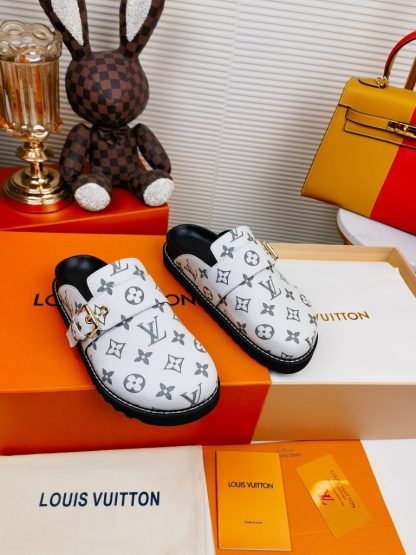 Louis Vuitton monogram bread slippers