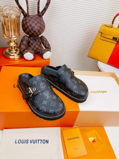 Louis Vuitton monogram bread slippers