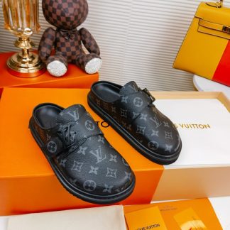 Louis Vuitton monogram bread slippers