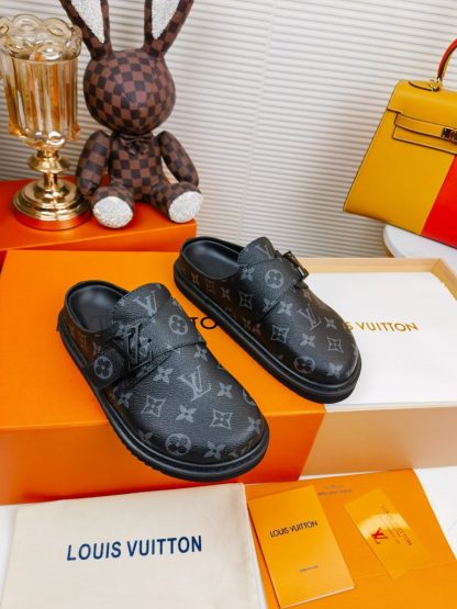 Louis Vuitton monogram bread slippers