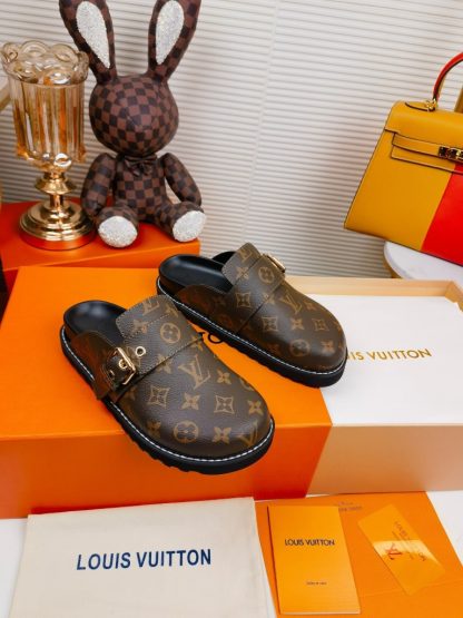 Louis Vuitton monogram bread slippers