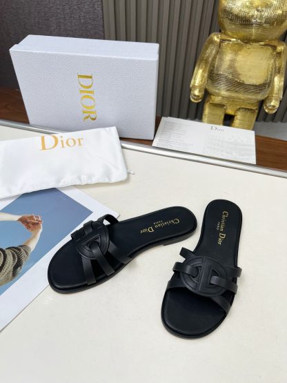 Dior D-Lane Classic Hollowed-out Slide Sandals