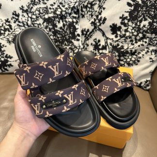 Louis Vuitton high mercerized slippers