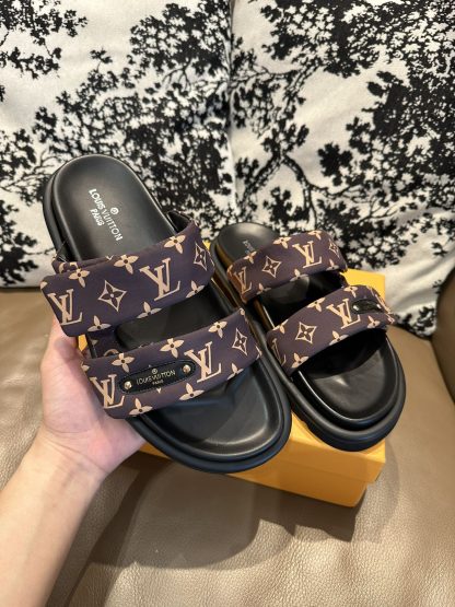 Louis Vuitton high mercerized slippers