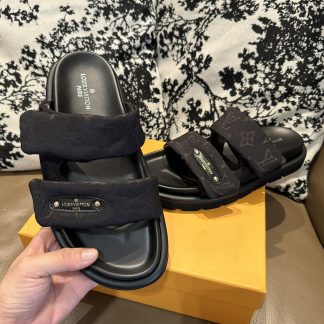 Louis Vuitton high mercerized slippers