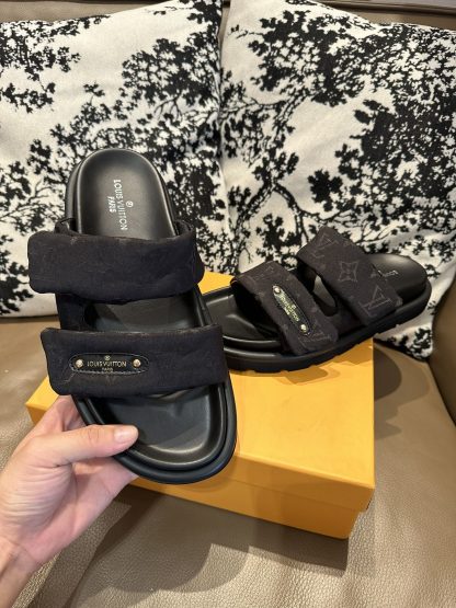 Louis Vuitton high mercerized slippers