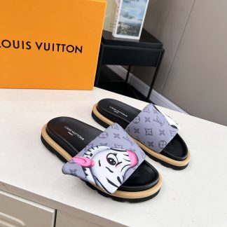 Louis Vuitton embossed logo Ol Llow Comfort slide sandals