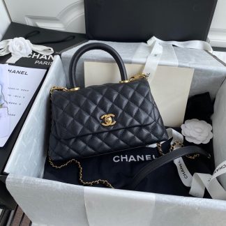 Chanel black ball with black ball handle fashion crossbody bag