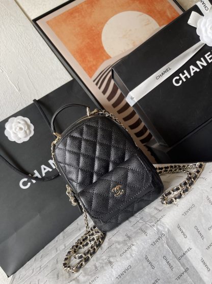 Chanel 24C Mini Litchi Pattern Small Backpack - Image 2