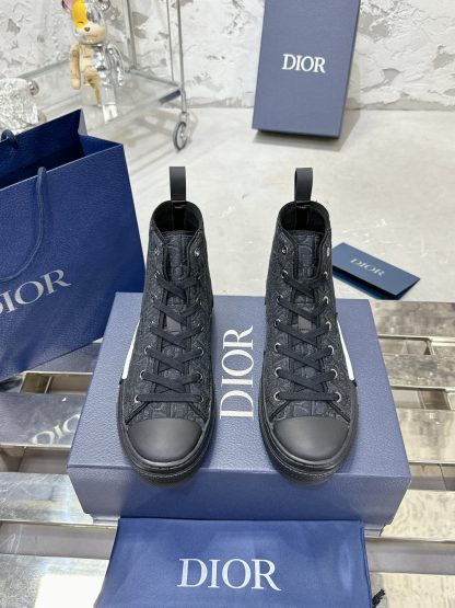 Dior Black B23 High-Top Sneakers - Image 2