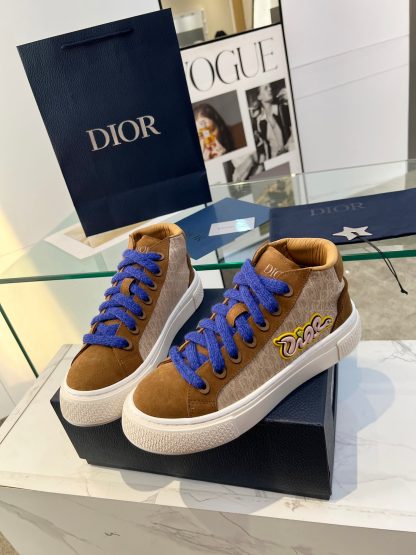 Dior brown high-top sports shoes - Image 2