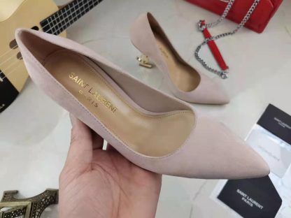 Ysl letter metal heel single shoes high heels - Image 2