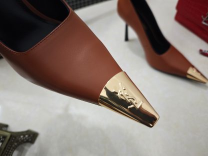 YSL high heels with YSL logo, elegant and stylish high heels. - Image 3
