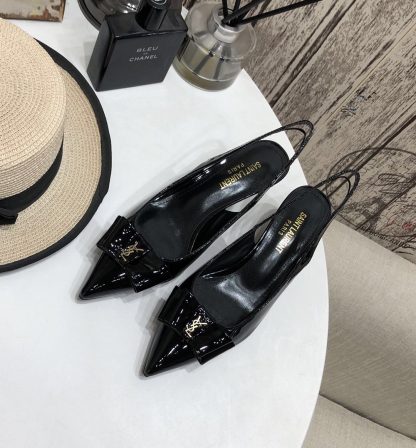 Ysl bow small pointed sandals high heels - Image 2