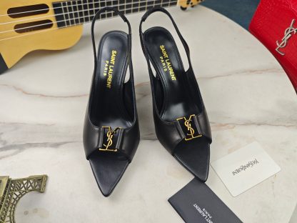 Ysl stiletto YSL letter sandals classic high heels