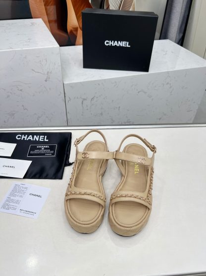 Chanel Spring Apricot Top Chain Versatile Lightweight Sandals - Image 2
