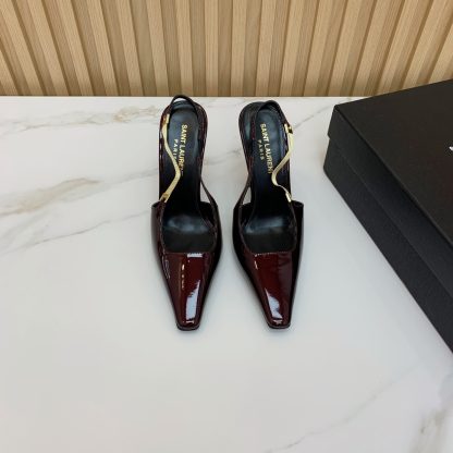 YSL runway high-heeled open-back heels - Image 2