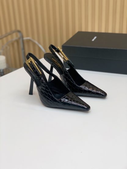 Ysl runway style open-back high heels - Image 2