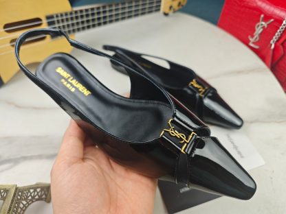 Ysl patent leather shiny flat heel ysl sandals - Image 2