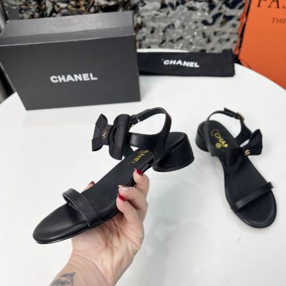 Chanel Early Spring Dance Shoes Series Black Delicate Sandals Heel Height 3.5cm - Image 2