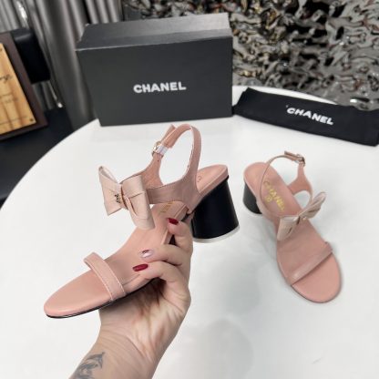 Chanel Early Spring Dance Shoes Collection Pink Delicate Sandals Heel Height 6cm - Image 2