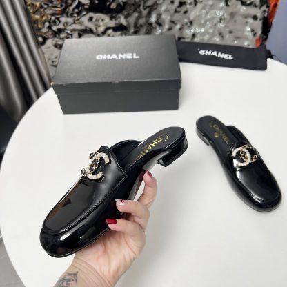 Chanel black early spring dance shoes series new retro feeling half slippers - Image 2