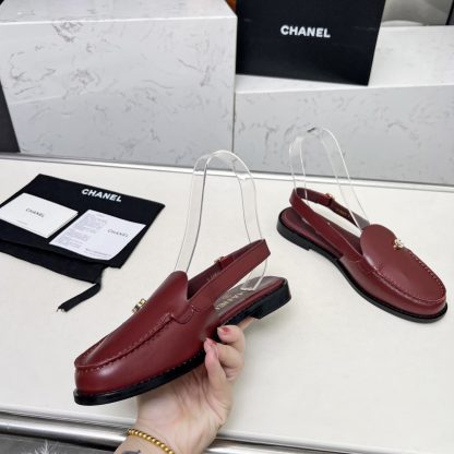 Chanel Spring and Summer Dance Shoes Series New Red Small Round Head Sandals Heel Height 2.5cm - Image 2