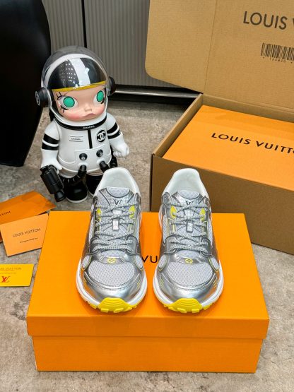 Louis Vuitton Olympia series couples' models Silver Horn King leisure sports shoes running shoes - Image 3