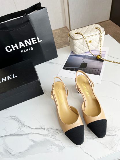 Chanel's latest spring apricot versatile sandals with a 6cm heel height