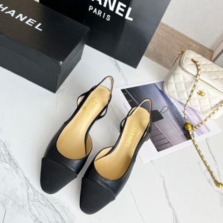 Chanel's latest spring black versatile sandals with a heel height of 6cm