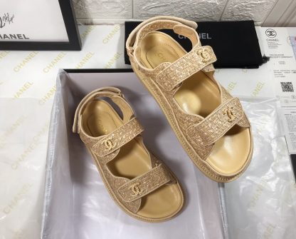 Chanel Early Autumn Comfortable Soft Super Versatile Brown Sandals - Image 2