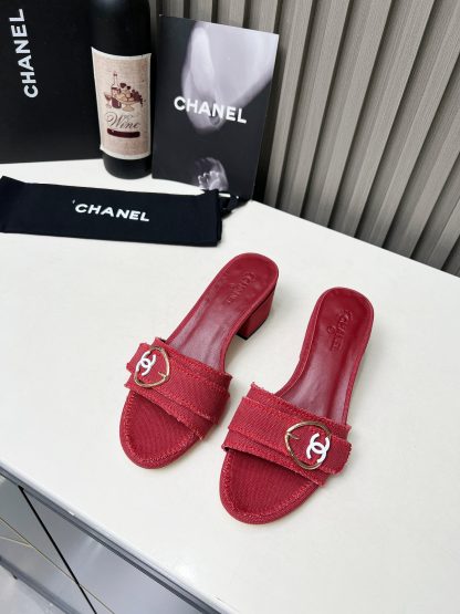 Chanel red elegant lady temperament sandals - Image 2