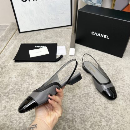Chanel Spring and Summer Dancing Shoes Series New Blue Gray Retro Sandals - Image 2
