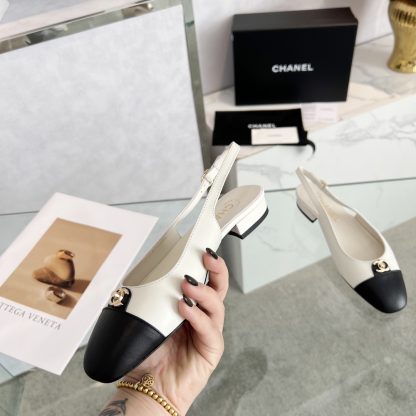 Chanel white early spring dance shoes series new products like small round head slim sandals - Image 2