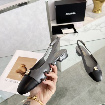 Chanel gray early spring dance shoes series new products like small round head slim sandals - Image 2